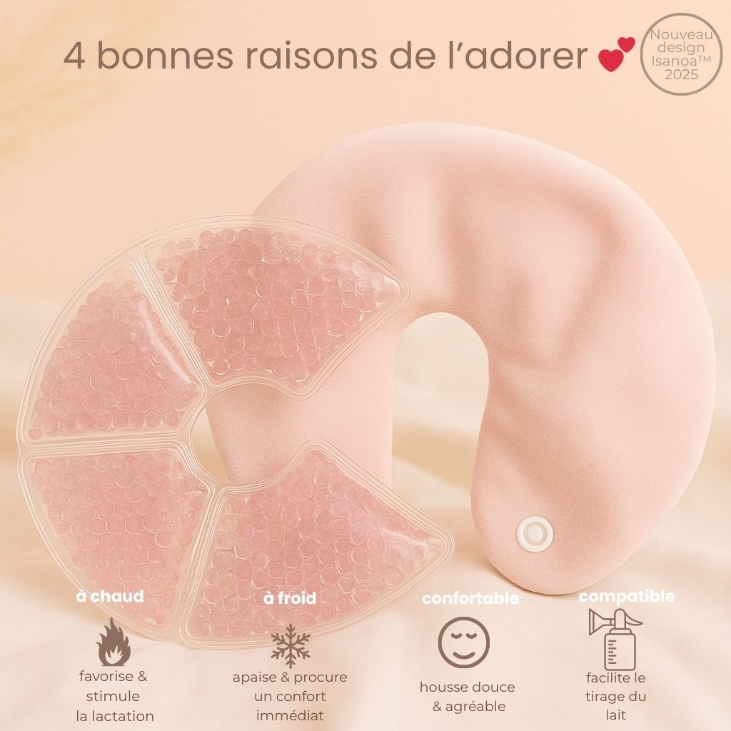 Coussin chaud/froid Isanoa™ – Soulagement naturel pour mamans allaitantes